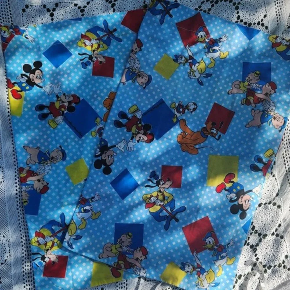 Vintage donald duck, mickey‎ bright vibrant pillowcases set of two.